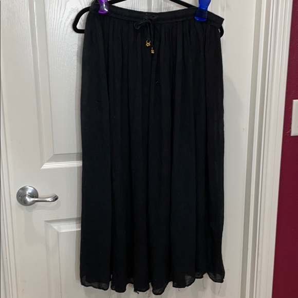 Black Broom Skirt with bells. Free size. - Picture 1 of 4